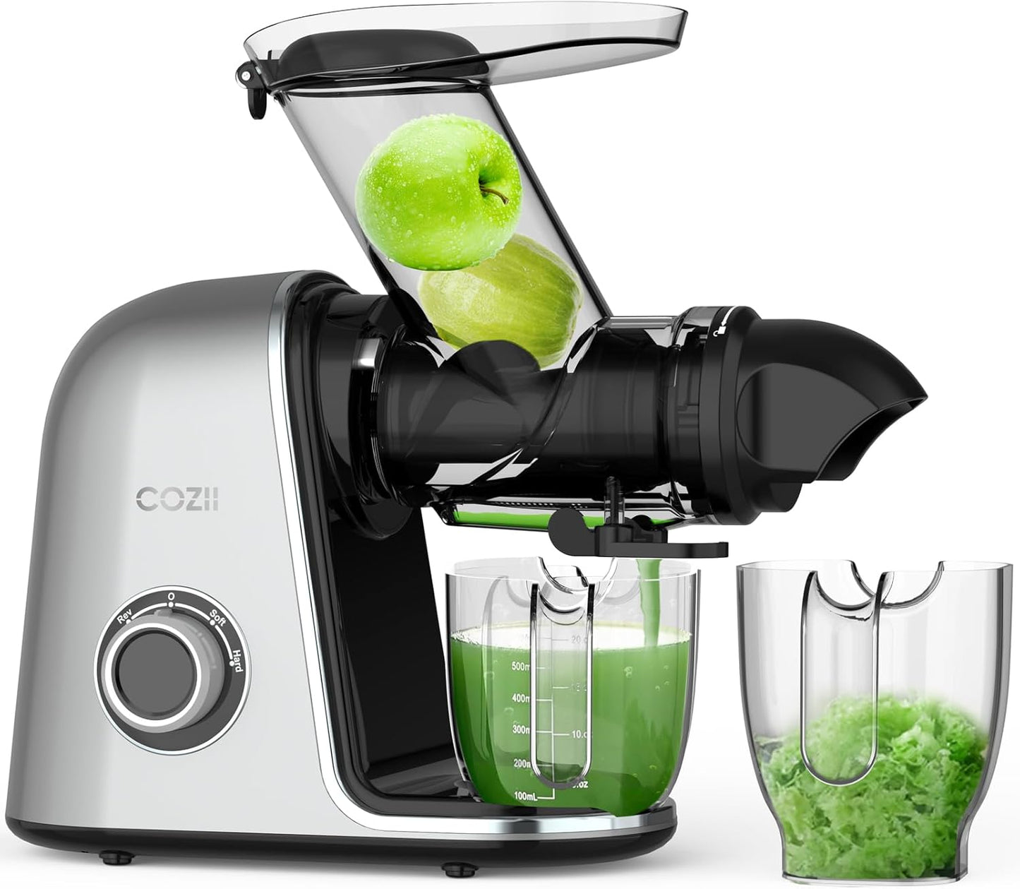 COZII Slow Cold Press Masticating Juicer Machine Silver