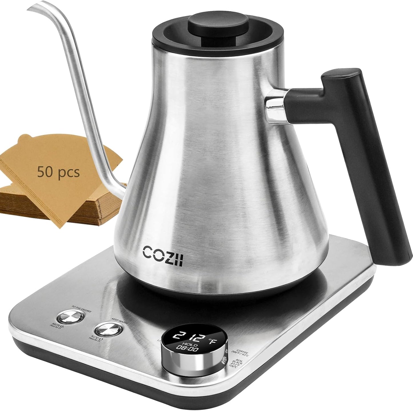 COZII Electric Coffee Kettle Sliver